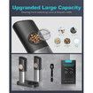 Gravity Electric Salt and Pepper Grinder Set, USB Rechargeable With Dual Charging Base, Adjustable Fineness, One Handed Operation