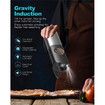 Gravity Electric Salt and Pepper Grinder Set, USB Rechargeable With Dual Charging Base, Adjustable Fineness, One Handed Operation