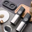 Gravity Electric Salt and Pepper Grinder Set, USB Rechargeable With Dual Charging Base, Adjustable Fineness, One Handed Operation