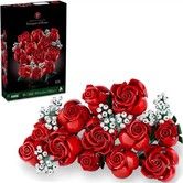 Rose Flowers Bouquet Building Set 960pcs Artificial Roses Botanical Collection Home Decor  Perfect  Birthday Valentines Gift Day Gifts Compatible with Lego