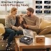 CD Player with Speakers HiFi Stereo Sound for Home,Bluetooth Retro Wood CD Music Players FM Radio with Remote Control,Support USB AUX Playback