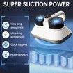 Mattress Vacuum Bed Vacuum Cleaner with UV-C Light Ultrasonic Quintuple Tech,13Kpa Suction,Cordless Handheld Vacuum for Dust Pet Hair