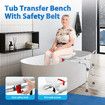 Sliding Shower Chair Seat Bath Tub Transfer Bench Stool Medical Assist Back Armrest Adjustable Inside Bathtub Aid Handicap Elderly Disabled Safety Belt