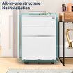 Steel File Cabinet 3 Drawers Metal Office Under Desk Document Storage Furniture White Vertical Locking Mobile Filing Organiser Unit On 5 Wheels