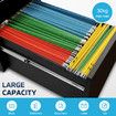 3 Drawer Steel File Cabinet Black Metal Office Under Desk Storage Furniture Vertical Document Filing Locking Organiser Rolling Unit On 5 Wheels