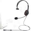 Single Ear for PC Noise Cancelling Headset Call Center Dual Audio Plugs Office Use Volume Control Headset Noise Cancelling Earphone Customer Service