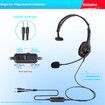 Single Ear for PC Noise Cancelling Headset Call Center Dual Audio Plugs Office Use Volume Control Headset Noise Cancelling Earphone Customer Service
