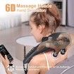 Electric Shiatsu Back and Neck Massager,Cordless Shoulder Massager with Heat,Deep Tissue 3D Kneading Massage Pillow for Shoulder,Leg, Body Muscle (Black)