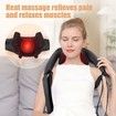 Electric Shiatsu Back and Neck Massager,Cordless Shoulder Massager with Heat,Deep Tissue 3D Kneading Massage Pillow for Shoulder,Leg, Body Muscle (Black)