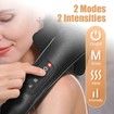 Electric Shiatsu Back and Neck Massager,Cordless Shoulder Massager with Heat,Deep Tissue 3D Kneading Massage Pillow for Shoulder,Leg, Body Muscle (Black)