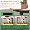 Stand Up Desk Frame Electric Sit and Standup Table Base Legs Heavy Duty Adjustable Rising Standing Underframe Carbon Steel Dual Motor Black