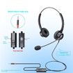 Headset For Mobile Phone with Volume Control Mute Call Center Ultra Comfortable Customer Service Earphone Noise Cancelling Headsets Headphones Microphone