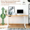 Stand Up Desk Frame Electric Sit and Standup Table Legs Base Adjustable Heavy Duty Standing Rising Underframe Dual Motor Carbon Steel White