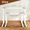 Stand Up Desk Frame Electric Sit and Standup Table Legs Base Adjustable Heavy Duty Standing Rising Underframe Dual Motor Carbon Steel White