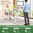 Stand Up Desk Frame Electric Sit and Standup Table Legs Base Adjustable Heavy Duty Standing Rising Underframe Dual Motor Carbon Steel White