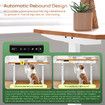 Stand Up Desk Frame Electric Sit and Standup Table Legs Base Adjustable Heavy Duty Standing Rising Underframe Dual Motor Carbon Steel White