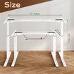 Stand Up Desk Frame Electric Sit and Standup Table Legs Base Adjustable Heavy Duty Standing Rising Underframe Dual Motor Carbon Steel White