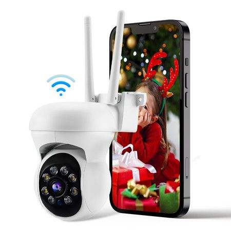 2.4G Wireless WiFi 4K Surveillance Camera With Night Vision,Motion monitoring,For Indoor Outdoor Video Monitor