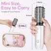 Cordless Hair Curling Iron Brush 3-in-1 Portable Wave Curling Wand, 1.5 Inch Ionic Heated Brush,USB Rechargeable Hair Curler, 1 Pack-White