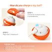 Interactive Dog Ball Toy, Self Rolling Ball, Interactive Dog Cat Ball Toy for Boredom Indoors Outdoors, Dog Toy Ball (Orange)