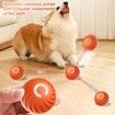 Interactive Dog Ball Toy, Self Rolling Ball, Interactive Dog Cat Ball Toy for Boredom Indoors Outdoors, Dog Toy Ball (Orange)