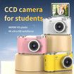 4K Ultra HD Digital Camera with Flip Screen 48MP CCD Compact Camera USB Rechargeable 32G Card White