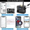 Wireless WIFI Backup Camera for RV, Truck, Camper, Trailer, Solar Powered Magnetic Mount, No Wiring, Works with iPhone and Android