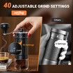 Mini Manual Coffee Grinder with 40 Adjustable Settings,Portable Hand Coffee Bean Mill with 30g Capacity,Conical Burr Coffee Grinder with Crank