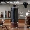 Mini Manual Coffee Grinder with 40 Adjustable Settings,Portable Hand Coffee Bean Mill with 30g Capacity,Conical Burr Coffee Grinder with Crank
