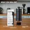 Mini Manual Coffee Grinder with 40 Adjustable Settings,Portable Hand Coffee Bean Mill with 30g Capacity,Conical Burr Coffee Grinder with Crank