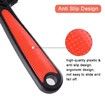 Flea Comb with Rubber Handle, Flea and Tick Comb for Dogs and Cats, Fine Tooth Dog Comb for Grooming, Red