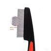 Flea Comb with Rubber Handle, Flea and Tick Comb for Dogs and Cats, Fine Tooth Dog Comb for Grooming, Red