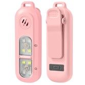 Personal Safety Alarm For 130dB With LED Light Recharge Emergency Anti-Attack For Elder Child Woman Color Pink
