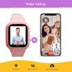 4G Kids Smart Watch, Boys Girls GPS Tracker Kids Smartwatches Video Call SOS Alarm Voice Chat and Touch Screen Game Real Time Tracking (Pink)