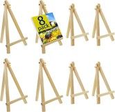 8 Pack 24cm Wood Easels Tripod Painting Easels for Art Crafts,Portable Canvas Holders