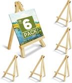 6 Pack 24cm Wood Easels Tripod Painting Easels for Art Crafts,Portable Canvas Holders