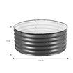 Round Raised Garden Bed Fence Planter Box Indoor Outdoor Flower Herb Vegetable Green Holder Container for Balcony Window Patio Aluzinc Coated Metal Edging