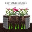 Round Raised Garden Bed Fence Planter Box Indoor Outdoor Flower Herb Vegetable Green Holder Container for Balcony Window Patio Aluzinc Coated Metal Edging