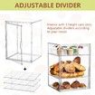 1 Pc Cake Display Case,Bread Bin For Kitchen Countertop,4-Tier Adjustable Clear Bread Storage With Magnetic Door For Bakery And Pastry Shop