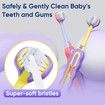 4pcs Soft 3 Sided Toothbrushes Baby Toothbrush for Ages 4-8 Years Cleans All Sides Christmas Gift Random Color sent