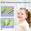 4pcs Soft 3 Sided Toothbrushes Baby Toothbrush for Ages 4-8 Years Cleans All Sides Christmas Gift Random Color sent