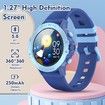 Kids Smart Watches, 1.27 Inch HD Screen Game Smart Watch, IP67 Waterproof, Sleep Monitoring, Sports Modes Activities Tracker, Blue