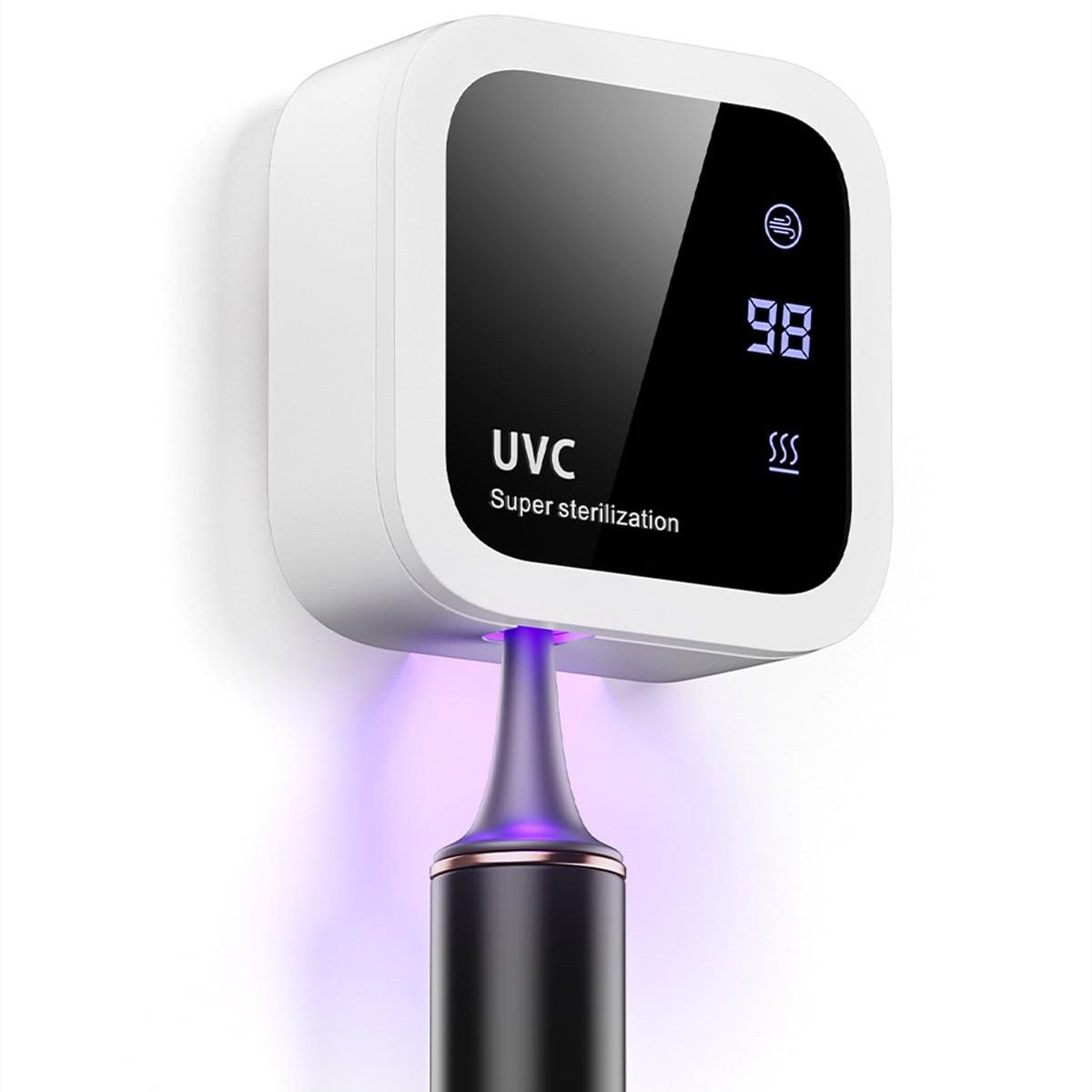 Electric Toothbrush Holder Organizer,LED Smart Screen,Rechargeable Portable Toothbrush Timer for Bathroom Wall-Mounted