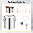 50L Water Distiller Home Beer Wine Brewing Kit Alcohol Making Distillery Liquor Distilling Equipment Stainless Steel for Essential Oil Whiskey Brandy