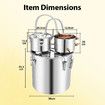 30L Water Distiller Home Brewing Kit Beer Alcohol Making Distillery Liquor Essential Oil Whiskey Distilling Equipment Stainless Steel with Thumper Keg