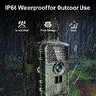Trail Camera,4K 60MP WiFi Bluetooth Game Cameras with No Glow Night Vision,0.1s Trigger Motion Activated,IP66 Waterproof Hunting Camera