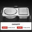20 Set Reusable Snack Containers,2 Compartment Dipping Containers with Lid for Refrigeration,Portion Control,Outdoor Takeaway Sauce Dip Case
