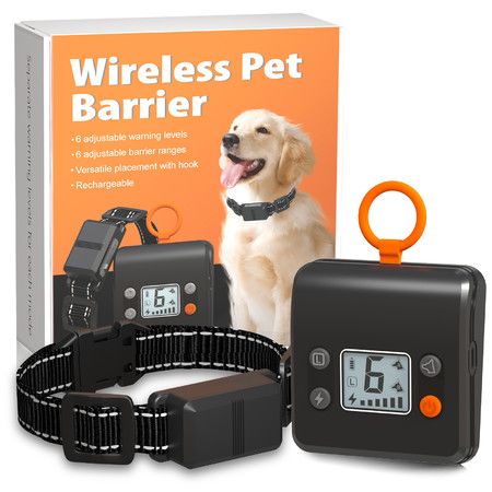 Indoor Wireless Pet Barrier Electric Training System for Dogs Cats 6 Radius 12 Diameter Collar Behavior training Pet Safe 1 receiver