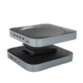 Mac Mini Dock With Hard Drive Enclosure, 12 in 1 Docking Station for M2, M1 With HDMI, VGA, SSD, HDD, USB 3.0/2.0, Compatible With Mac Studio