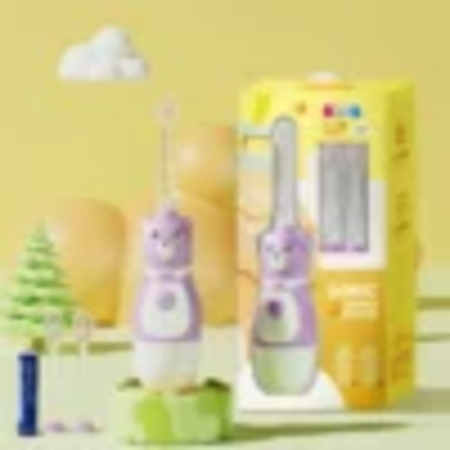 1pcs  Battery Powered Light Up Kids Electric Toothbrush LED Christmas Gift  Purple Color